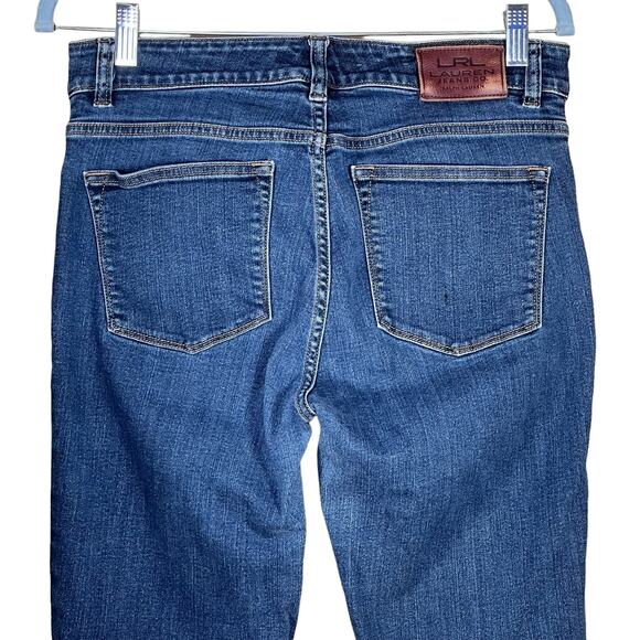 LRL Lauren Ralph Lauren Women’s Straight Leg Dark Wash Jeans with Stretch size 6 - Picture 5 of 13
